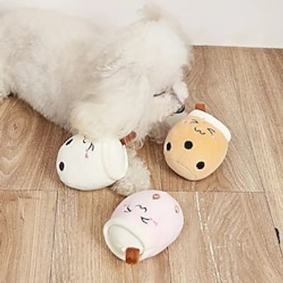 1pc Random Color Mike Tea Cup Design Pet Grinding Teeth Squeaky Plush Toy Durable Chew Toy For Dog Interactive Supply Lightinthebox