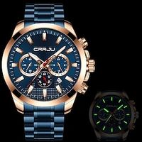 Men Quartz Watch Luxury Large Dial Fashion Business Luminous Calendar Waterproof Alloy Watch Lightinthebox - thumbnail