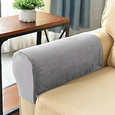 2 Pcs Strech Armrest Cover, Chenille Arm Covers for Sofa, Spandex Couch Armrest Slipcover for Recliner, Washable Anti-Scratch For Dogs Pet Lightinthebox