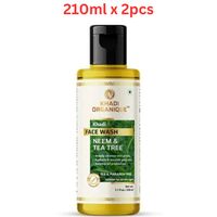 Khadi Organique Neem Tea tree Face Wash (SLS & paraben Free) 210ml (Pack Of 2)