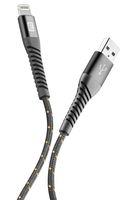 Cellularline Tetraforce Cable 200cm Lightning, Black - thumbnail