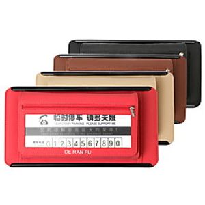 DeRanFu Genuine Leather Car Visor Tissue Holder with CD Holder Multi-Functional Parking Card Organizer Visor Tissue Box Bag Card Slot for Car amp; Truck miniinthebox