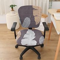 Computer Office Chair Cover Gaming Chair Stretch Chair Slipcover Plain Solid Color Durable Washable Furniture Protector Lightinthebox - thumbnail