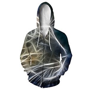 Men's Zip Up Hoodie Sweatshirt Animal 3D Casual Daily 3D Print Casual Hoodies Sweatshirts  Khaki Lightinthebox