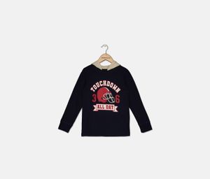 Boys Graphic Print Hoody  Navy Combo
