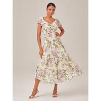 Summer Flowy Backless Chiffon Maxi Dress