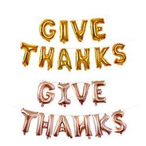Holiday Decoration 16-inch Letter Aluminum Film Balloon Thanks Party Balloons With Hanging Holes Thanksgiving Balloons Lightinthebox