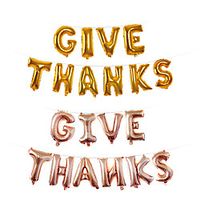 Holiday Decoration 16-inch Letter Aluminum Film Balloon Thanks Party Balloons With Hanging Holes Thanksgiving Balloons Lightinthebox - thumbnail