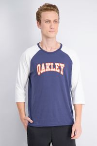 Mens Regular Fit 3/4 Sleeve T-Shirt  Navy/White