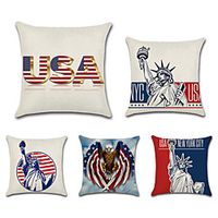 USA Double Side Cushion Cover 5PC Soft Decorative Square Throw Pillow Cover Cushion Case Pillowcase for Bedroom Livingroom Superior Quality Machine Washable Outdoor Cushion for Sofa Couch Bed Chair miniinthebox - thumbnail