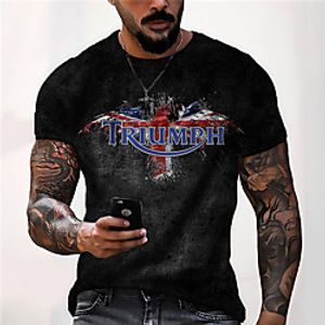 Men's Unisex Tee T shirt Shirt 3D Print Graphic Prints Letter Print Short Sleeve Daily Tops Casual Designer Big and Tall Black Lightinthebox