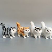 Simulated Cat Simulated Gray Cat Small Cat Decorations Flower Cat Crafts Toys Persian Cat Window Decorations miniinthebox - thumbnail