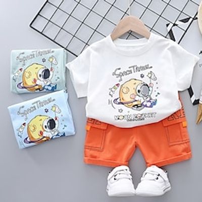 Kids Boys T-shirt Skirt Clothing Set 2 Pieces Short Sleeve Green Blue White Cartoon Star Letter Ruched Print Street Outdoor Active Daily Regular 1-5 Years miniinthebox Kids Boys T-shirt Skirt Clothing Set 2 Pieces Short Sleeve Green Blue White Cartoon Star Letter Ruched Print Street Outdoor Active Daily Regular 1-5 Years miniinthebox