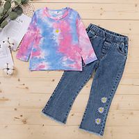 Toddler Girls' Clothing Set Long Sleeve Blushing Pink Graphic Print Active Regular 3-12 Years Lightinthebox - thumbnail
