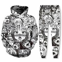 Inspired by Ahegao Ahegao Pants Cosplay Costume Terylene 3D Printing Harajuku Graphic Pants For Men's / Women's / Hoodie / Hoodie miniinthebox - thumbnail