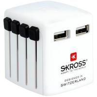 Skross 1302320 2.4A World USB Charger, White