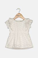Toddler Girls Eyelet Top  White - thumbnail
