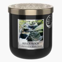 HEART & HOME River Rock Scented Glass Jar Candle - 115 gms