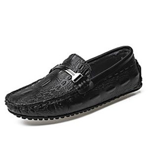 Men's Loafers  Slip-Ons Comfort Loafers Crib Shoes Drive Shoes Casual Daily Leather Warm Non-slipping Wear Proof Burgundy White Black Fall Winter Lightinthebox