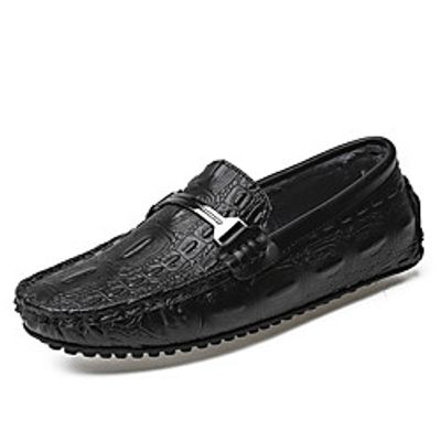 Men's Loafers  Slip-Ons Comfort Loafers Crib Shoes Drive Shoes Casual Daily Leather Warm Non-slipping Wear Proof Burgundy White Black Fall Winter Lightinthebox