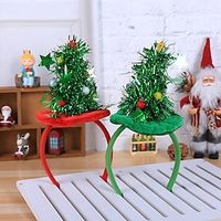 2 PCS Christmas Supplies Christmas Hair Accessories Headband Christmas Hat Five Star Hair Hoop Christmas Day Dance Party Accessories miniinthebox - thumbnail