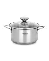 Fissman Stainless Steel Saucepot with Glass Lid Silver 14 x 6 cm