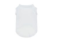 Pets Club Cotton Plain Dog Cloth Summer T-shirt White - Large