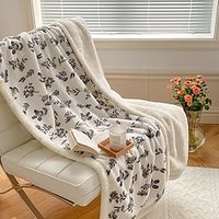 Autumn And Winter Vintage Floral Blanket Thickened Milk Cashmere Composite Blanket Blanket miniinthebox - thumbnail