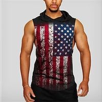 Men's Hoodie Graphic Flag Print Sports  Outdoor Sports Weekend 3D Print Casual Designer Hoodies Sweatshirts  Wine Lightinthebox - thumbnail