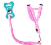 For Pet Dog Leash With Harness Pink For Dog - Large