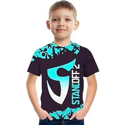 Fashion Alphabet Kids Short Sleeve T-shirt Fashion 3d Printed Colorful Shirts For Boys And Girls Lightinthebox