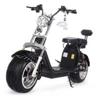 Megawheels 3000W Trendy Coco Harley Scooter With Fat Wheels & 60 V Lithium Removable Battery, Adults Electric Scooter- Black Spider