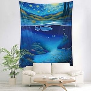 Ocean Fish Wall Tapestry Art Decor Blanket Curtain Hanging Home Bedroom Living Room Decoration miniinthebox