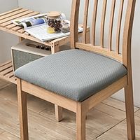 1pc Stretch Jacquard Dining Chair Seat Covers Removable Washable Anti-Dust Upholstered Chair Seat Cover for Dining Room Kitchen Office Lightinthebox - thumbnail