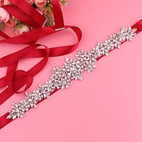 Satin Tulle Wedding Party Evening Sash With Belt Appliques Crystals Rhinestones Women's Sashes Lightinthebox Satin Tulle Wedding Party Evening Sash With Belt Appliques Crystals Rhinestones Women's Sashes Lightinthebox