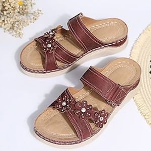 Women's Mules Outdoor Slippers Outdoor Daily Flat Heel Open Toe Casual Minimalism PVC Loafer Solid Color Black Red Dark Green miniinthebox