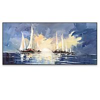 Oil Painting Handmade Hand Painted Wall Art Modern Abstract High Quality Sailboat Landscape Home Decoration Decor Rolled Canvas No Frame Unstretched miniinthebox - thumbnail