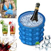 Silicone Ice Cube Maker Ice Cube Mold Tray Portable Bucket Wine Beer Cabinet Kitchen Tools Drinking Whiskey Freeze Cooler Lightinthebox - thumbnail