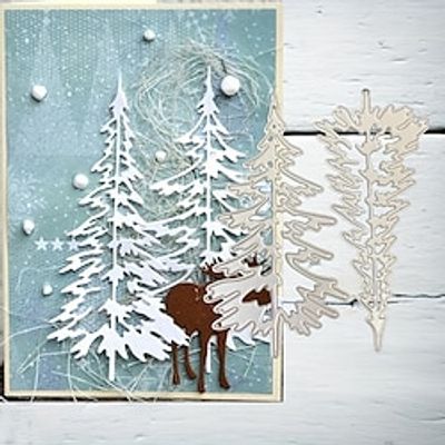 1pc Merry Christmas Metal Cutting Dies Stencils Snowflake Tree Scrapbook Paper Card Embossing Process For Card Making Scrapbooking DIY Cards Photo Album Craft Decorations Lightinthebox