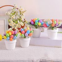 Easter 12cm Spotted Egg Planter: Creative Easter Egg-shaped Flower Pot for Outdoor Courtyard Decoration Lightinthebox