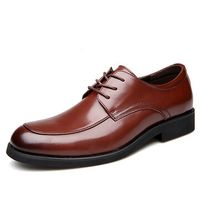 Men Round Toe Lace Up Business Casual Shoes