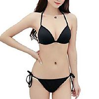 glole new lace-up bikini popular summer beach bikini (black, s) Lightinthebox - thumbnail