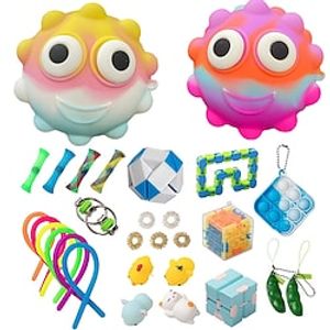 TOP 29 pcs Fidget Toys Pack Anti Stress Toy Set Marble Relief Gift for Adults Girl Christmas Sensory Antistress Relief Fidget Toys Box miniinthebox