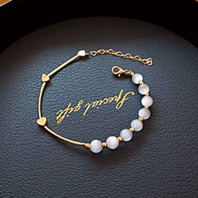 south korea's dongdaemun fashion opal bracelet girlfriends sisters token bracelet ins net red design love bracelet Lightinthebox