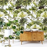 Landscape Wallpaper Mural Art Deco Tropical Jungle Wall Covering Sticker Peel and Stick Removable PVC/Vinyl Material Self Adhesive/Adhesive Required Wall Decor for Living Room Kitchen Bathroom miniinthebox
