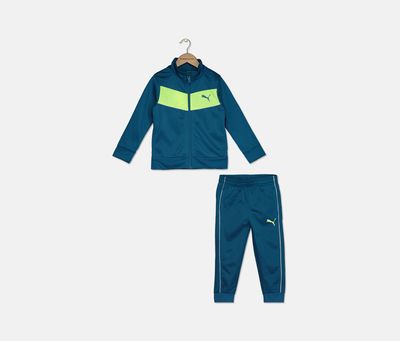 Toddlers Boys 2 Pisces Track Jacket Set  Blue/Lime Green