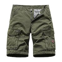 Men's Cargo Shorts Shorts Button Multi Pocket Plain Wearable Short Outdoor Daily Going out 100% Cotton Fashion Classic Black Army Green Lightinthebox