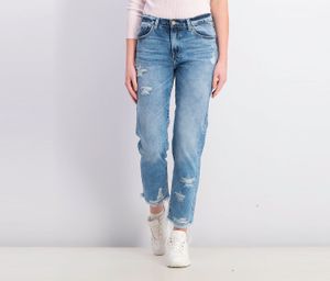 Womens Boyfriend Slim Jeans  Blue Wash