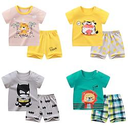 Summer New Children's Clothing Short Sleeved Set Wholesale Men And Women's Baby T-Shirts And Shorts Two-Piece Set Made Of Pure Cotton Lightinthebox