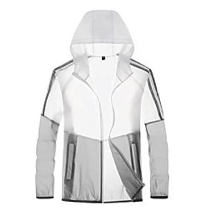 Men's UPF 50 Clothing UV Sun Protection Lightweight Jacket Zip Up Hoodie Jacket Windbreaker Cooling Sun Shirt with Pockets Quick Dry Packable Coat Top Hiking Fishing Outdoor Performance Lightinthebox